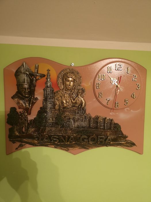 Obraz z Jasnej Góry z zegarem
