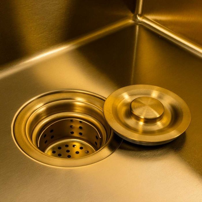 Кухонная мойка  VALESO  PVD золото 50-50мм