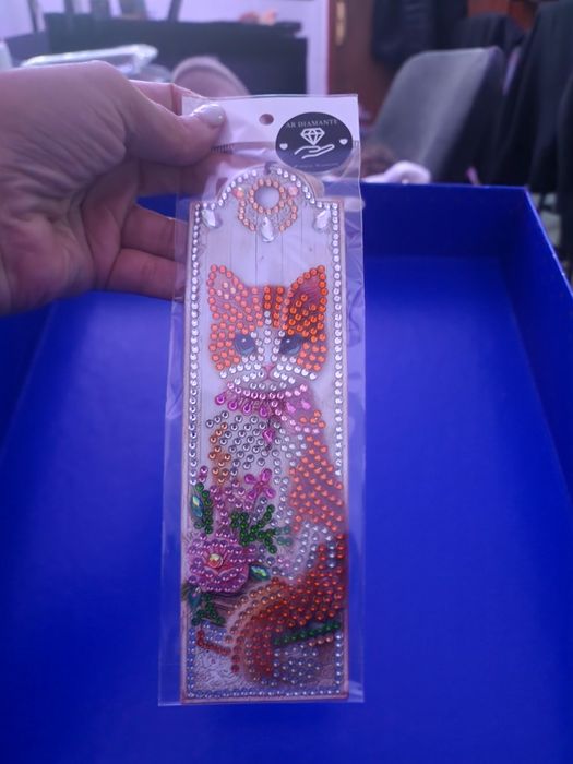 Marcador de livro em pintura diamante