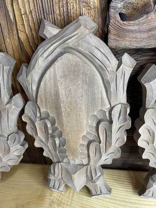 Deska pod poroże koiołka bejcowana malowana drewniana