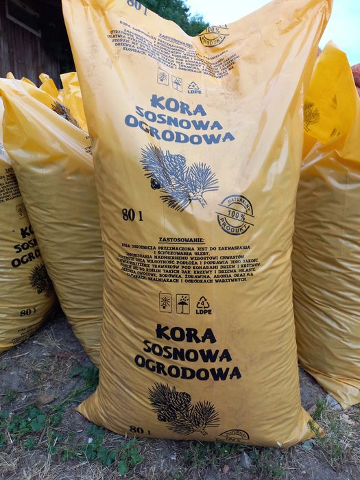 zrębka ogrodowa liściasta opał rozpałka kora sosnowa worek 80L