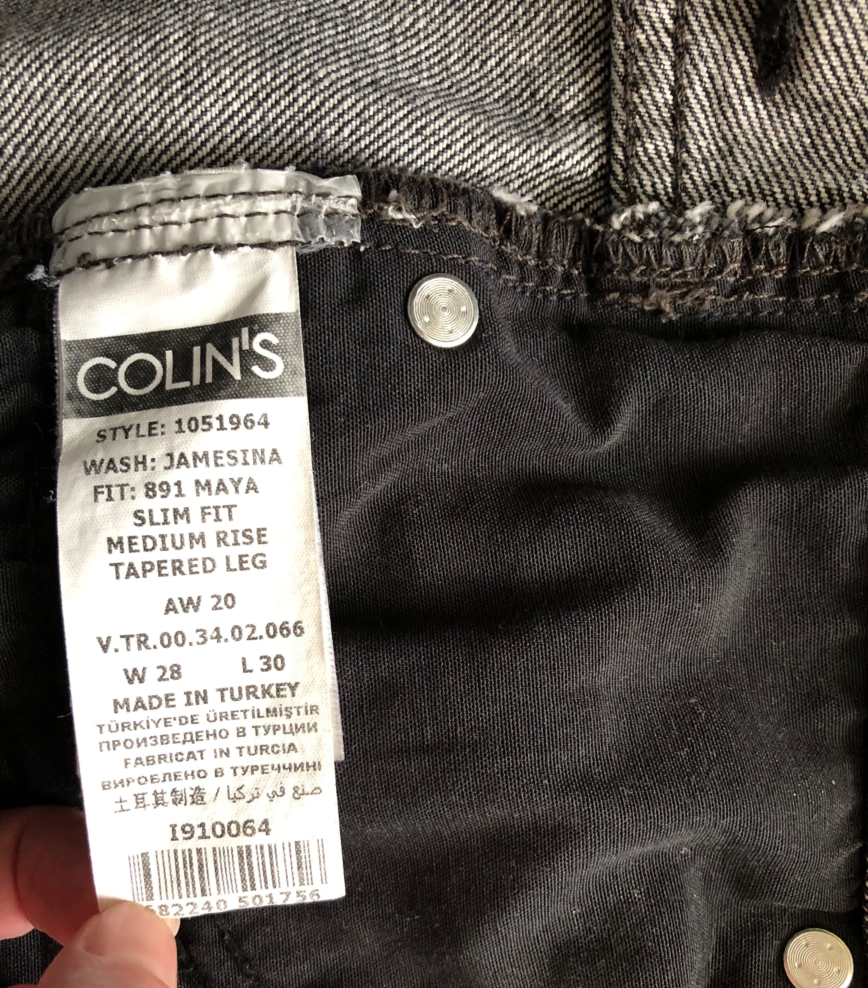 Графітові джинси "Colin's"/плотные серые джинсы Колинс