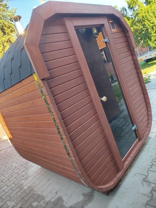 Sauna ogrodowa piec na drewno od ręki