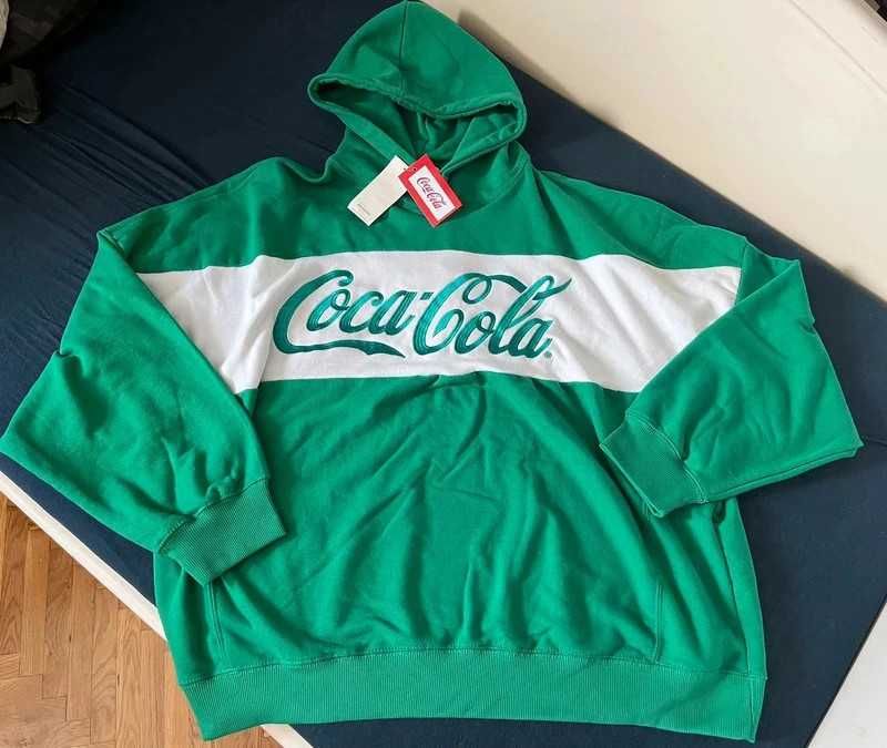 Limitowana bluza zielona coca cola oversize rozmiar L marka reserved