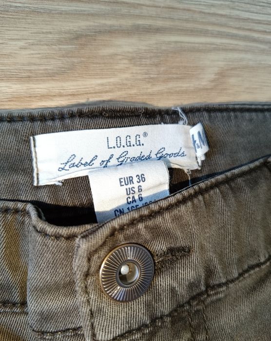 Bojówki damskie spodnie kieszenie H&M 36 S