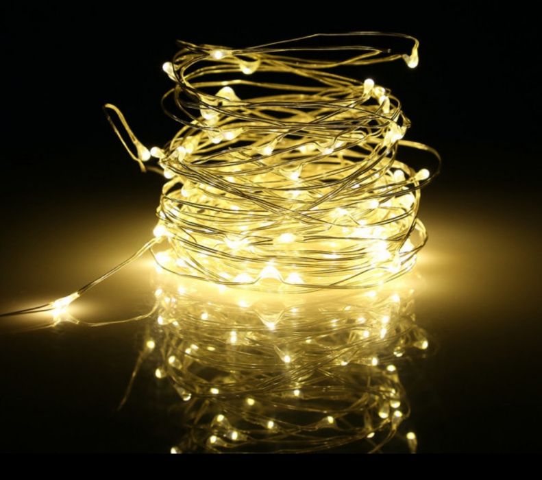 Гірлянда нитка "крапля роси" (LED) 100 ламп 10 м