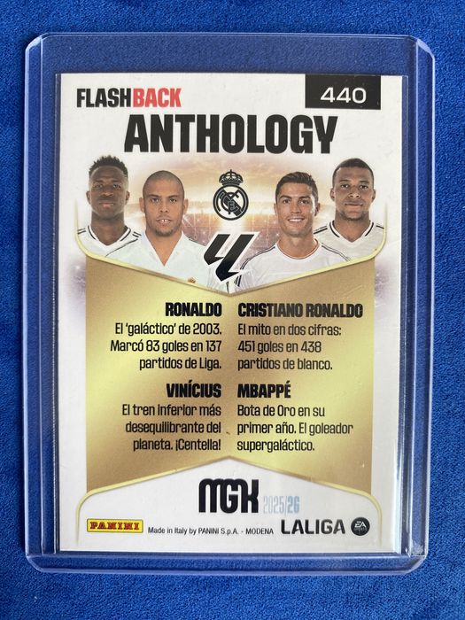 Carta Cristiano Ronaldo Flash Back Anthology MGK Mega Crack, Mbappe R9