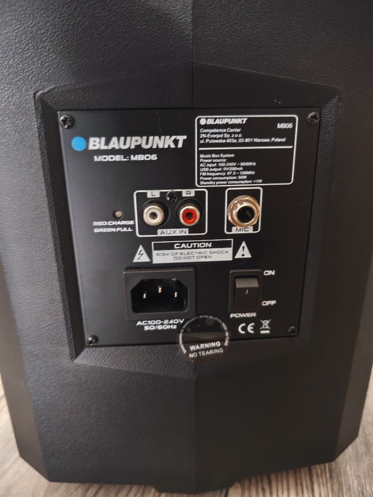 Głośnik Blaupunkt Music Box MB06 500 Watt mikrofon karaoke gwarancja