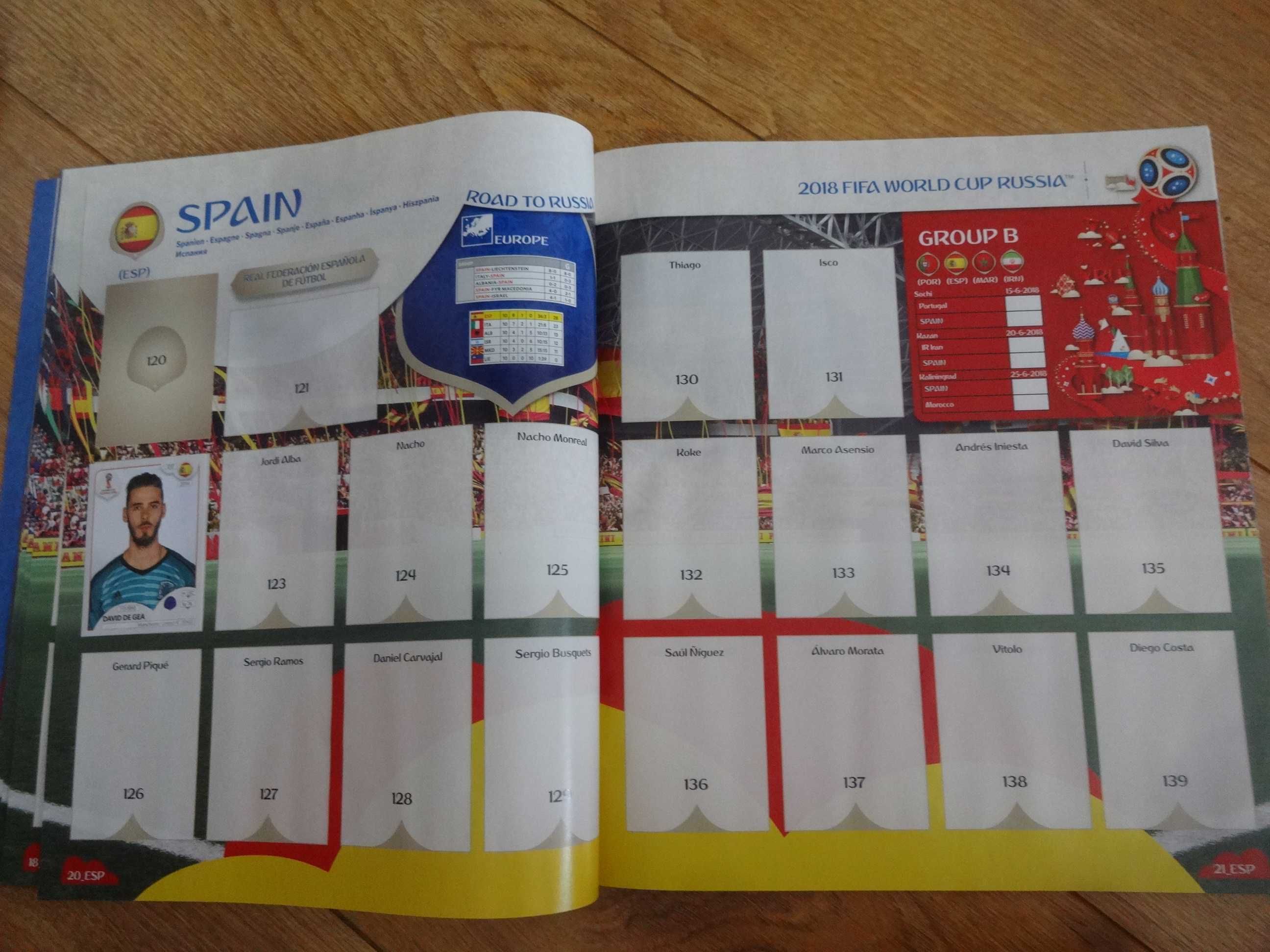 Panini Album naklejki Russia 2018 prawie pusty 15 naklejki