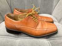 Nowe męskie buty Zengara skóra toffi półbuty eleganckie 42