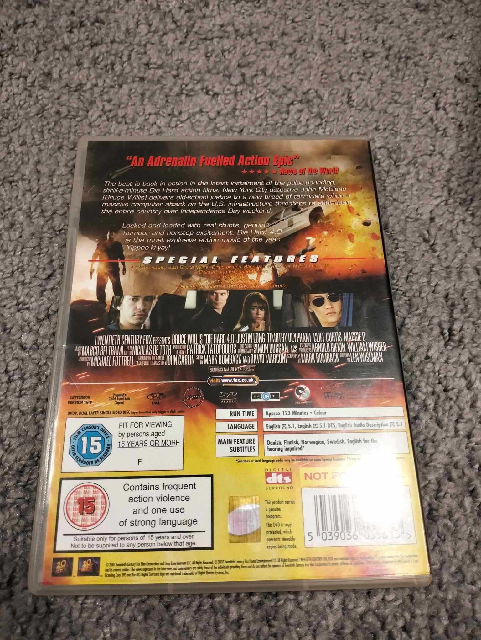 Die Hard 4.0 film DVD