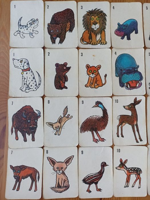 Gra Piotruś Zwierzęta i ich dzieci PRL