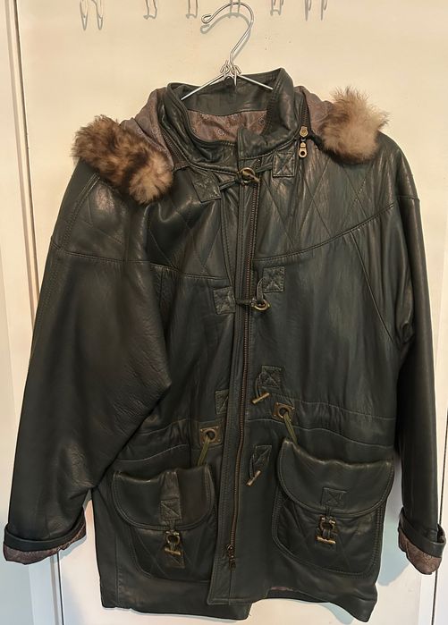 Corius Vintage Woman Leather Jacket Size 40