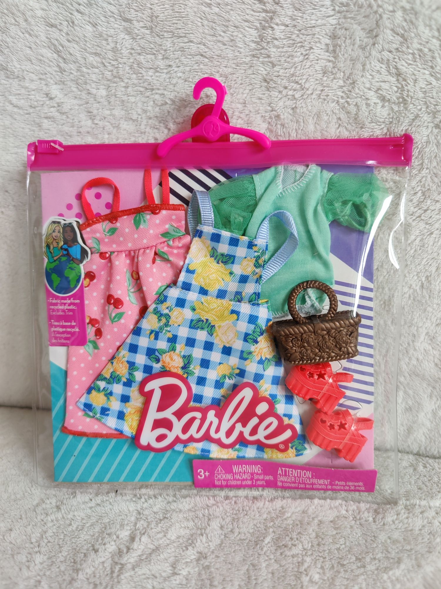 Nowe ubranka i akcesoria dla lalki Barbie sukienki bluzka buty torebka