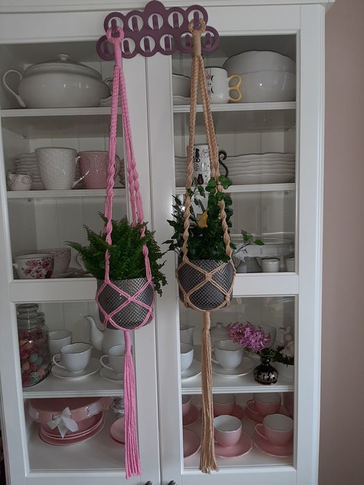 Kwietnik makrama*boho *sznurek 100% bawełna*hand made