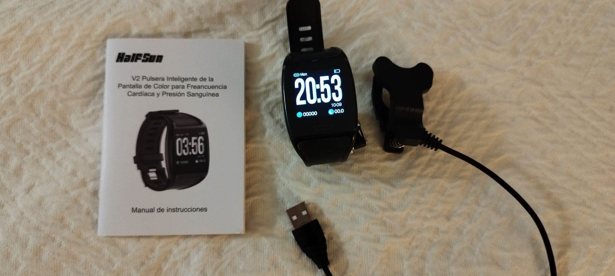 Smartwatch com frequência cardíaca e pressão arterial