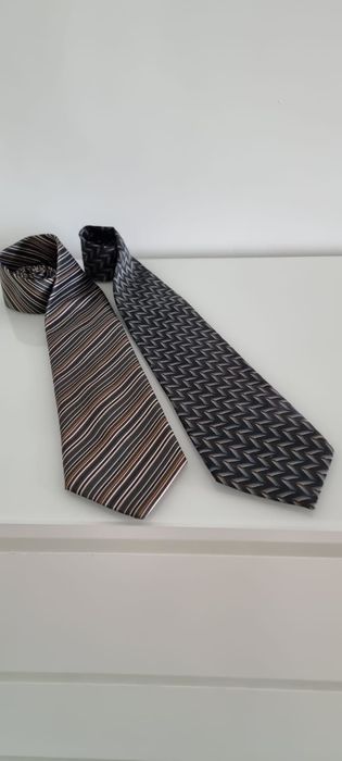 2 krawaty - odcienie ciemne, eleganckie