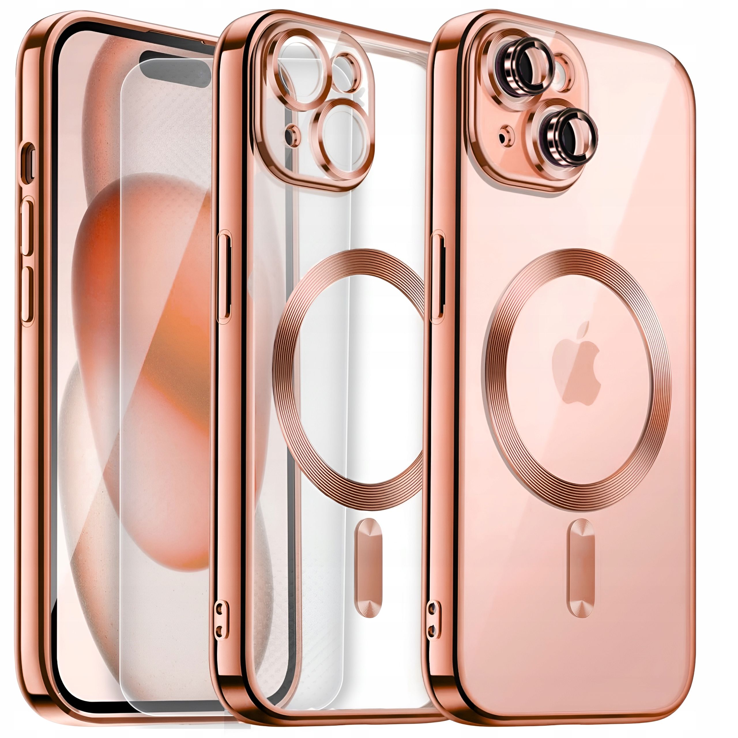 Etui Do Iphone 15 Magsafe Case Pokrowiec Obudowa Osłona + Szkło