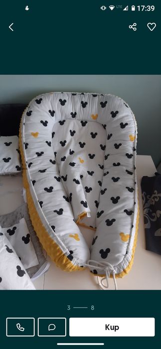 Zestaw do łóżeczka wyprawka kokon baldachim