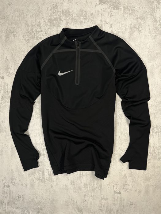 Чорний спортивний лонгслів nike therma-fit adv на блискавці
