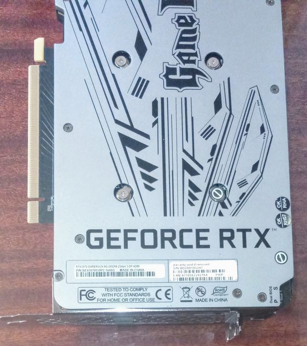 Потужна ігрова карта Nvidia GeForce RTX 3070 GameRock Palit 8gb. Рабоч