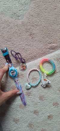 Zegarek i bransoletki dla dziewczynki Kraina Lodu ELSA I Ana
