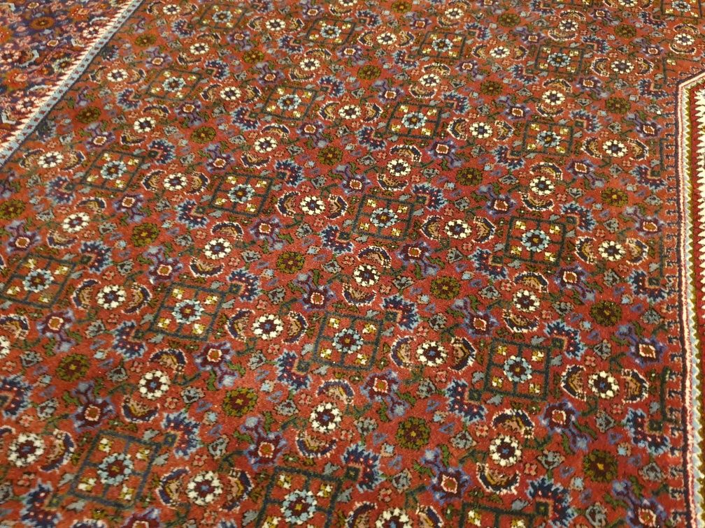 Bidjar Takab 360 # 260 Ręcznie tkany z wełny kork perski dywan z Iranu