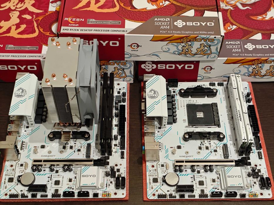 Комплект AM4 SOYO B450M D4 PRO + R5 3600 + 16GB DDR4 / cooler Aigo 400