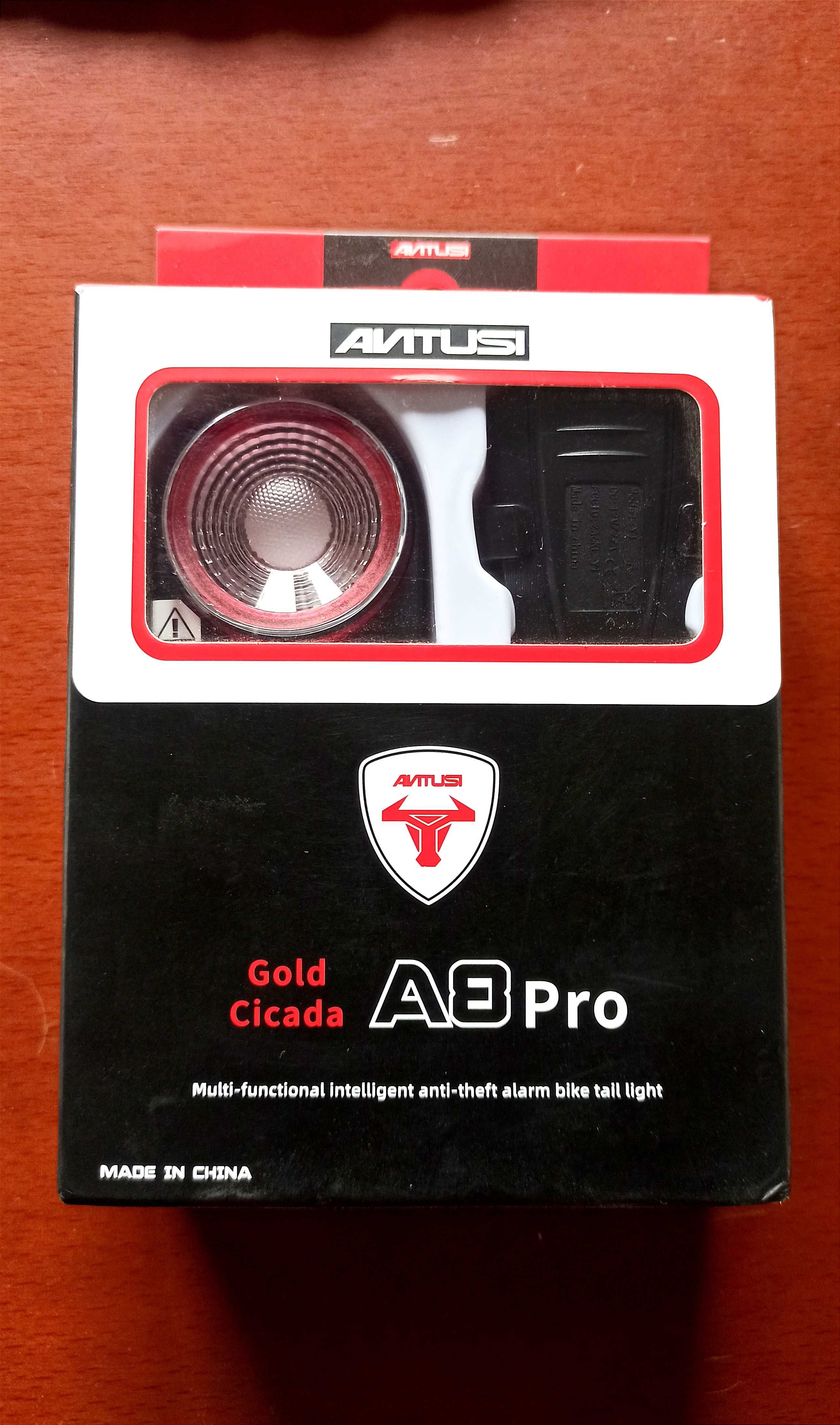 Antusi A8 Pro ALARM lampka stop NOWY rower klakson pilot hamulec