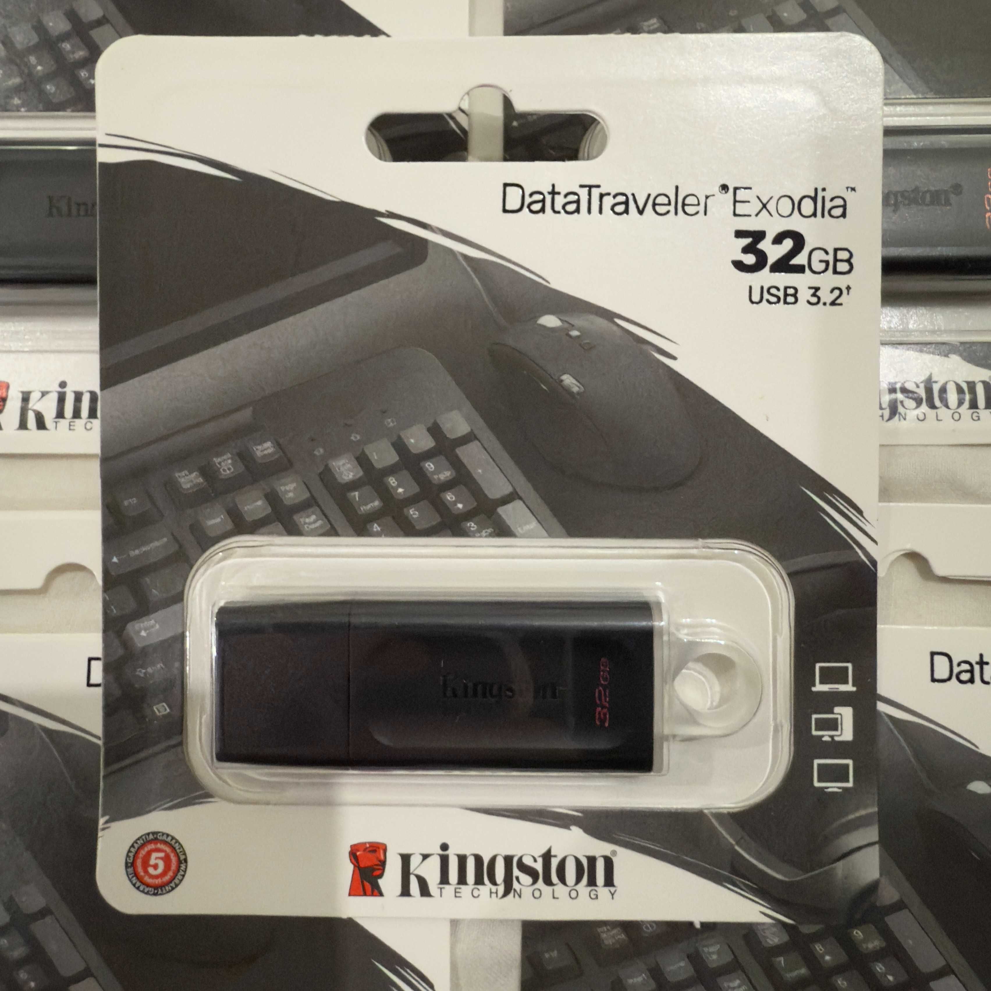 Pack com 8 unid. Pen Drive Kingston DataTraveler Exodia 32 GB USB 3.2