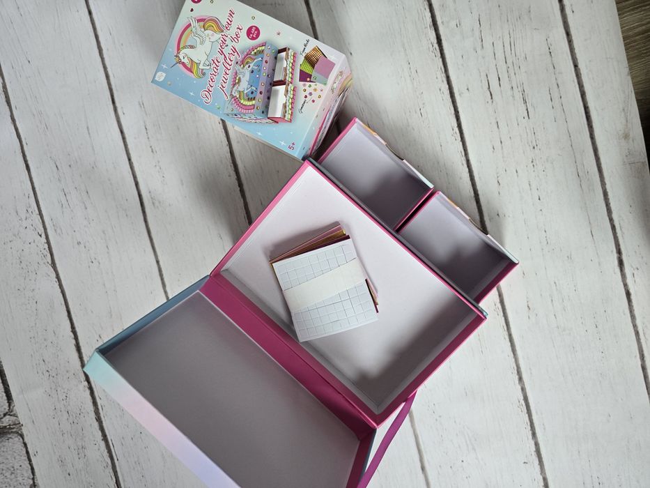 Szkatułka na biżuterię DIY Magiczny Jednorożec prezent dla dziewczynki