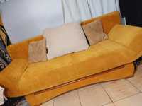 sofa wersalka regulowane boki pomarańczowy