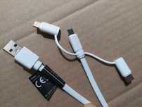 Kabel 3w1 USB - Micro USB , USB Typ C , Lightning 1,2m