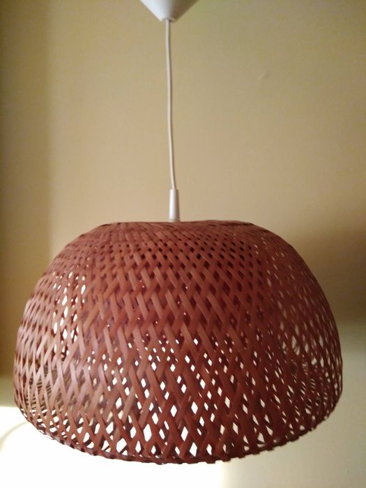 Abażur ratanowy, lampa stojąca lub do powieszenia
