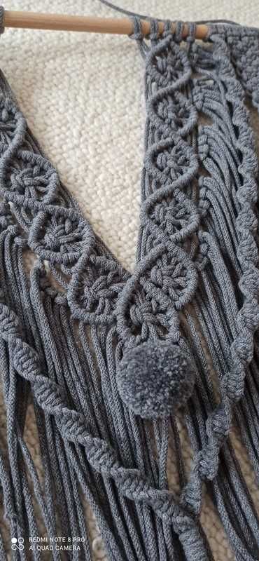 Makrama szara HANDMADE