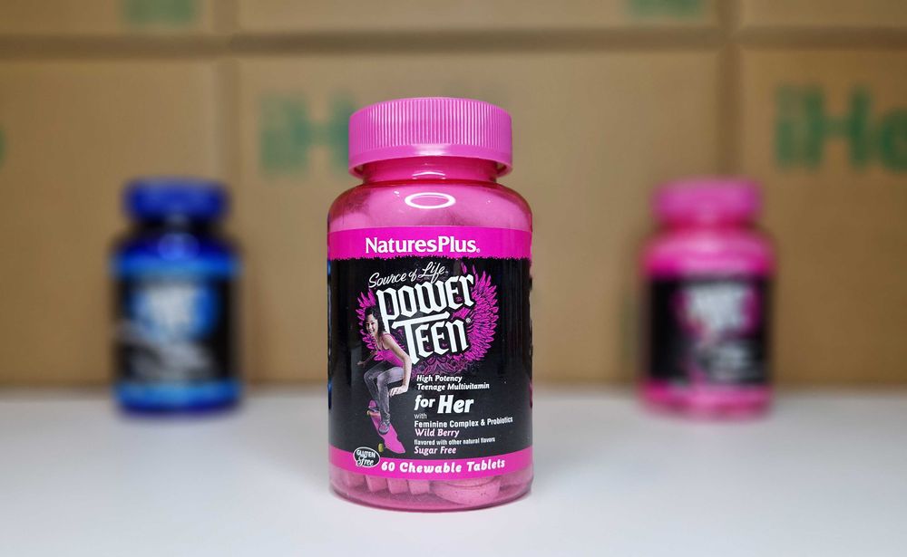 NaturesPlus Power Teen, вітаміни для підлітків, 60 жувальних таблеток