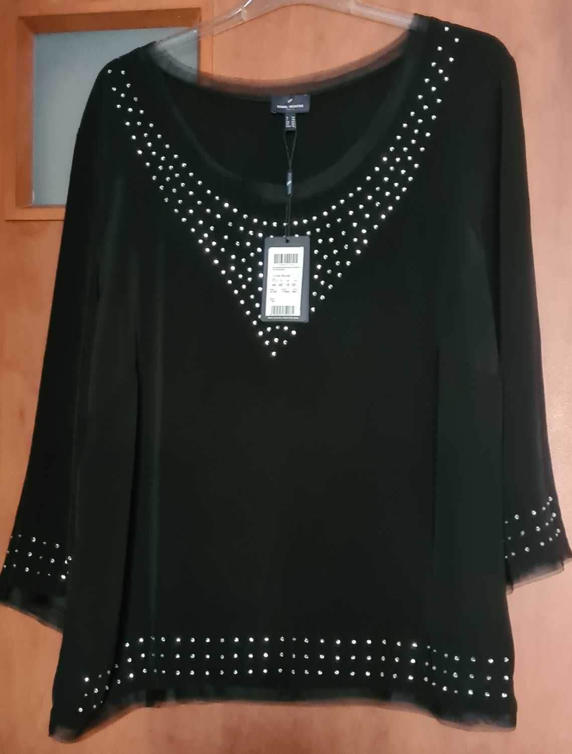 Daniel Hechter czarna elegancka bluzka roz 46