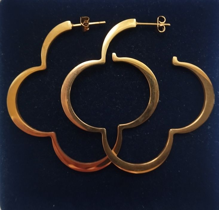 Серёжки кольца  Van Cleef , Ван Клиф клевер