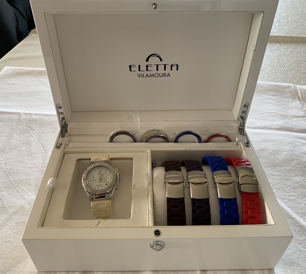 Relógio Eletta com 5 pulseiras/5 cores