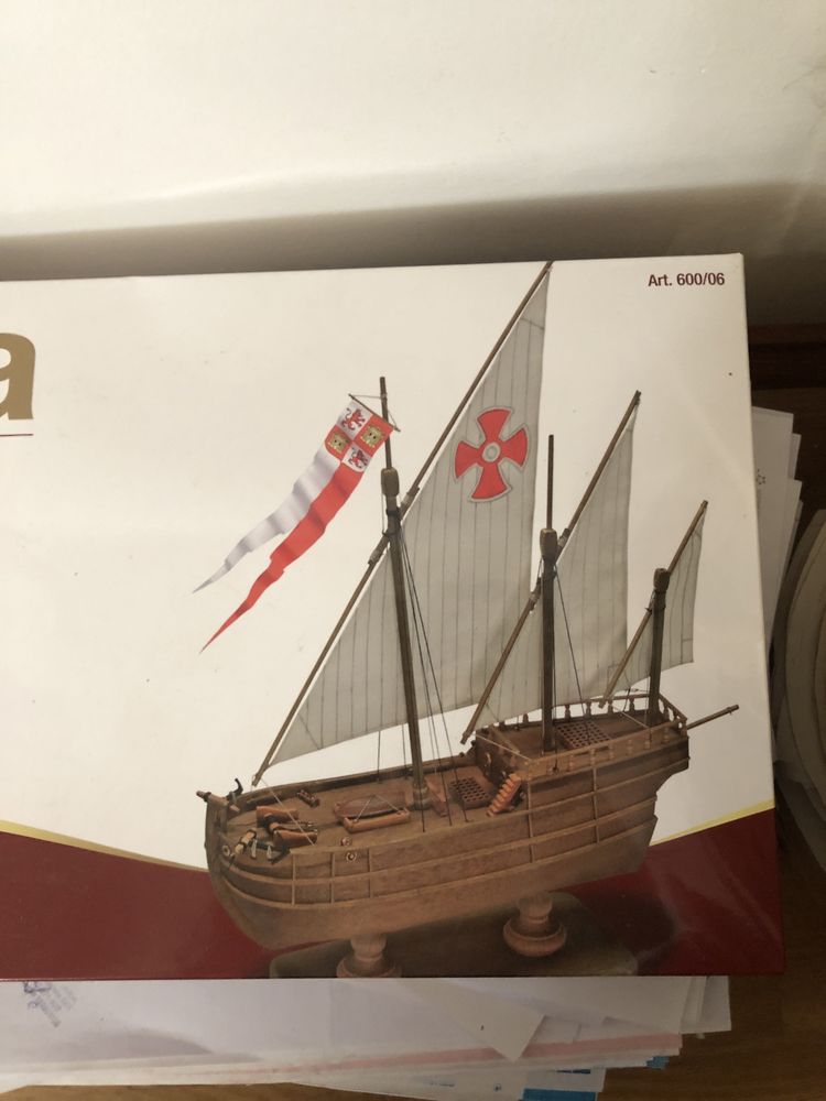 statek Nina drewniany model do sklejania 1:135