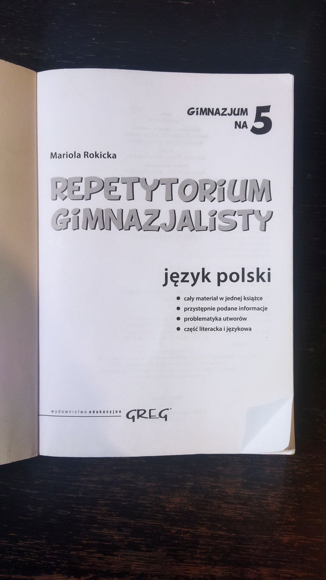 Repetytorium gimnazjalisty z języka polskiego