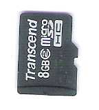 Продам недорого карту памяти Transcend, Micro CD, объёмом 8 гб.