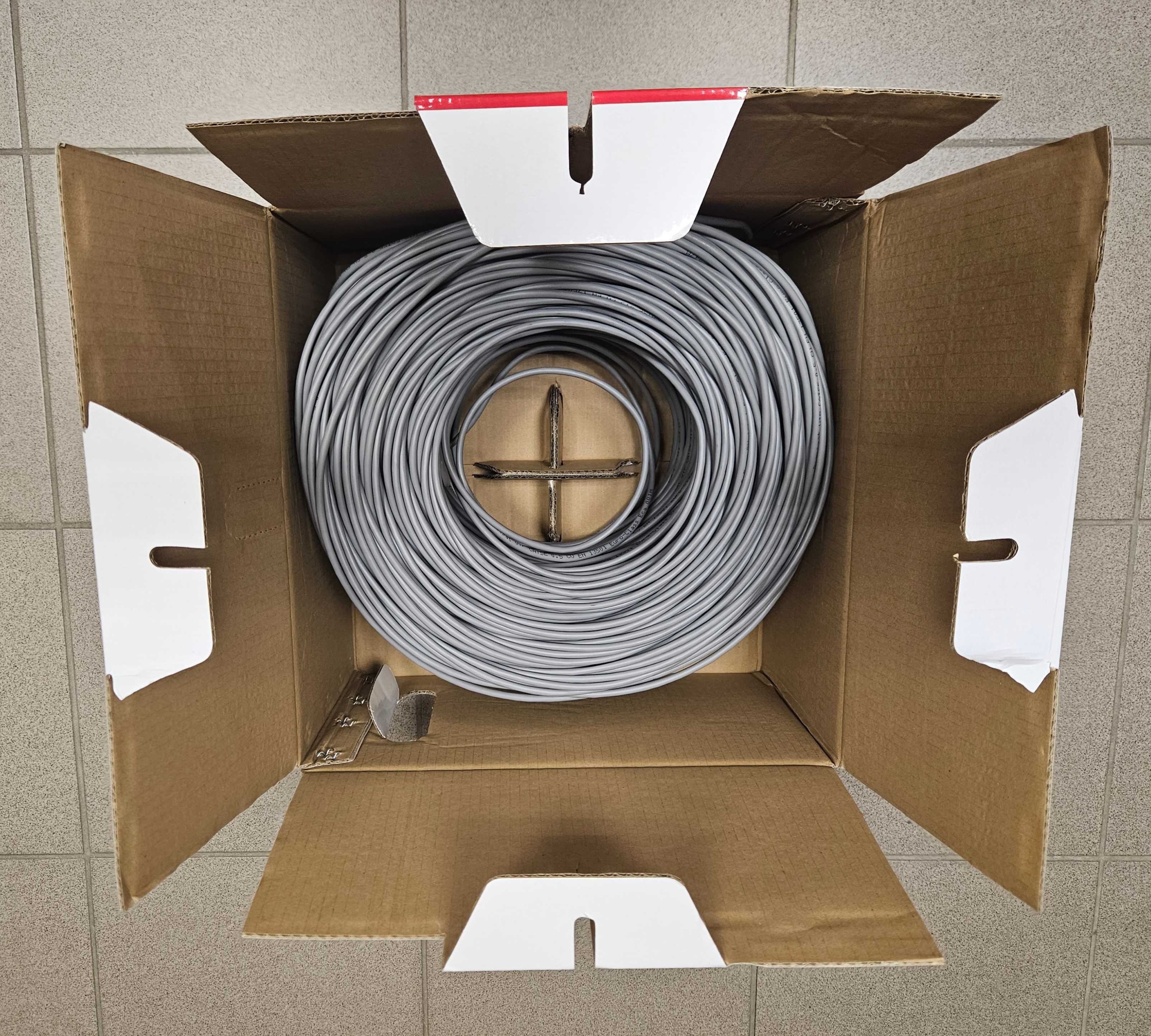 KABEL UTP RJ45 wewnętrzna skrętka MIEDŹ 305m CAT.6e