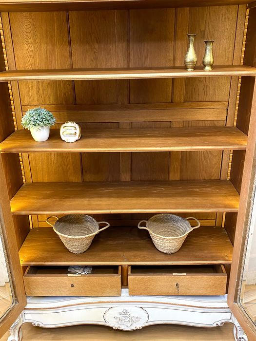 Biała BIBLIOTEKA witryna  Rokoko LUDWIK XV Francja 1899r. Antyk