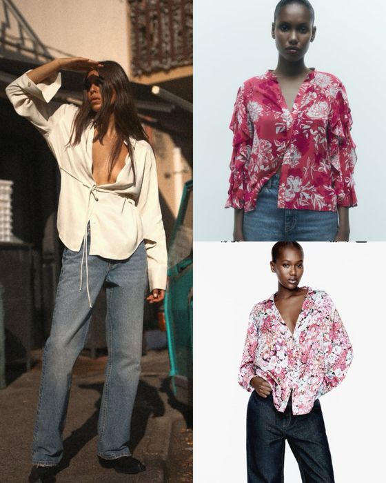 Сатиновая рубашка Zara