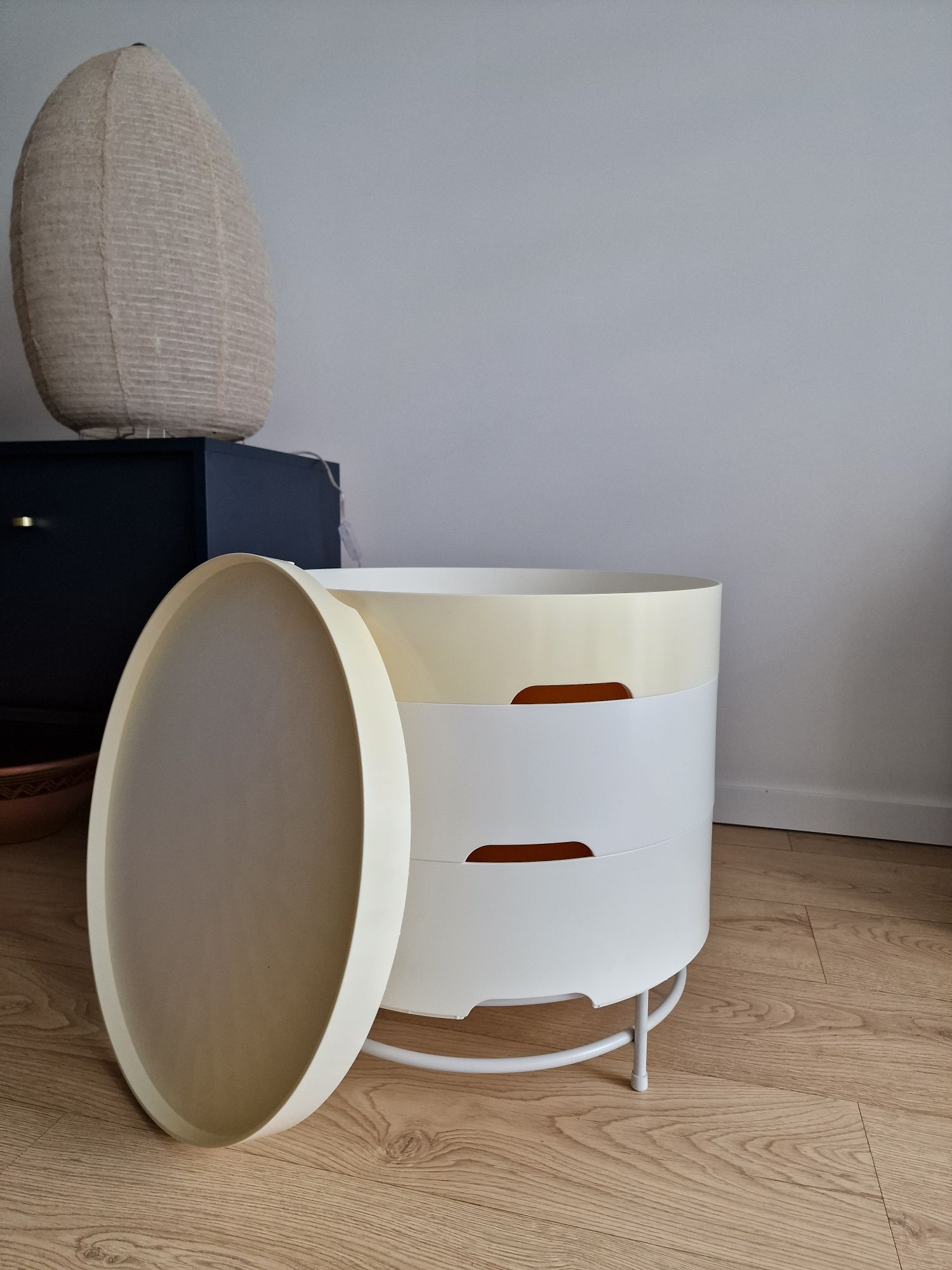 Unikatowa szafka stolik vintage IKEA PS 2014 tworzywo space age design