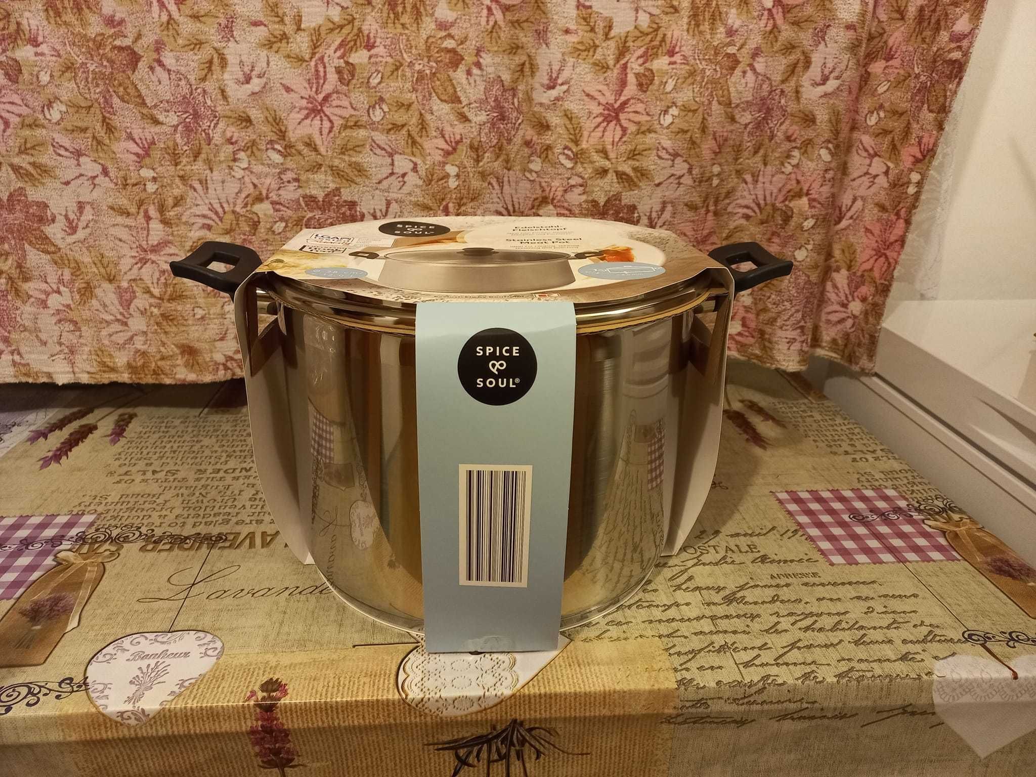 NOWY Garnek 12 litrów ze stali nierdzewnej z pokrywką firmy Spice&Soul