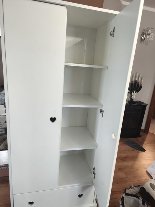 Szafa biała dla dziewczynki