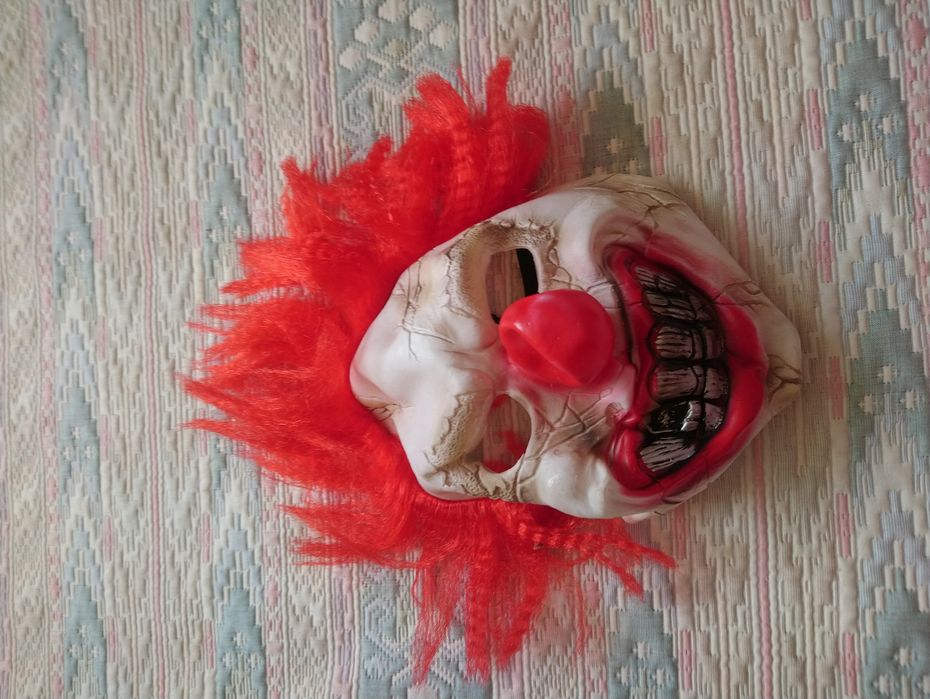 Карнавальна маска Джокер Клоун силіконова безрозмірна