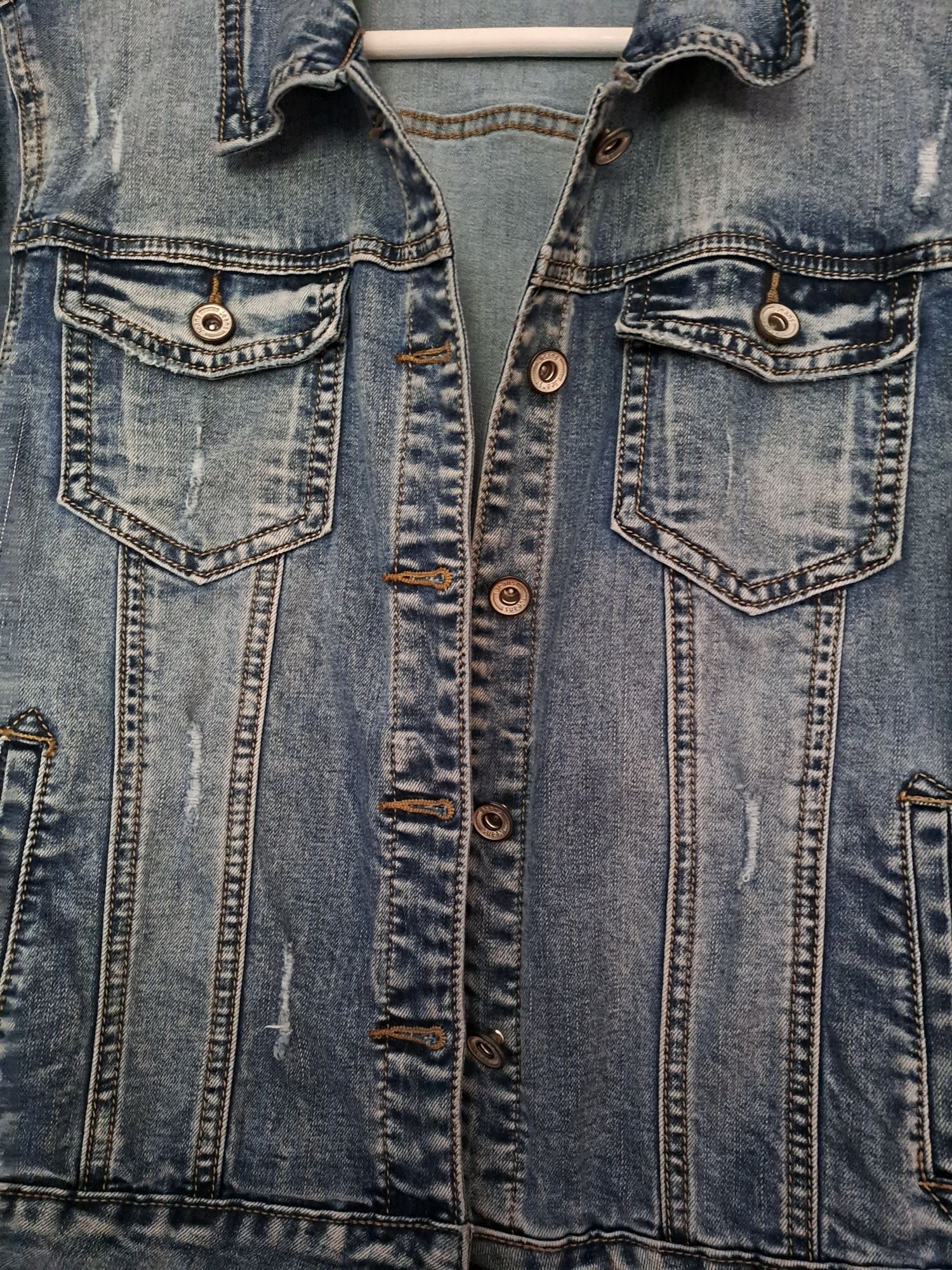 Kurtka katana jeans Butik 42 przetarcia Nowa